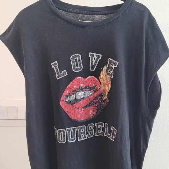 Black Studded Tee by Zadig + Voltaire - Picture 1 of 2